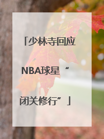 少林寺回应NBA球星“闭关修行”